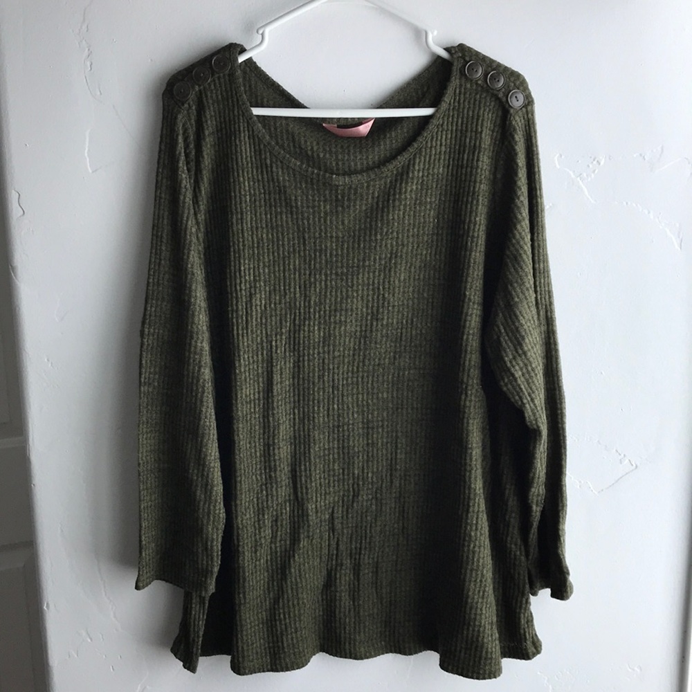 Women’s Waffle Knit Long Sleeve Top
